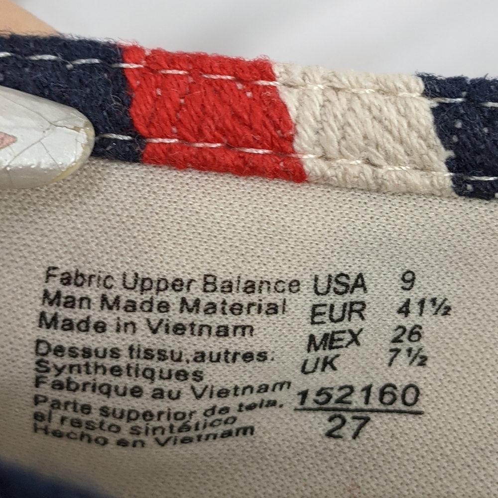 ☀️AEO espadrilles 9 red white blue flats - Picture 8 of 16